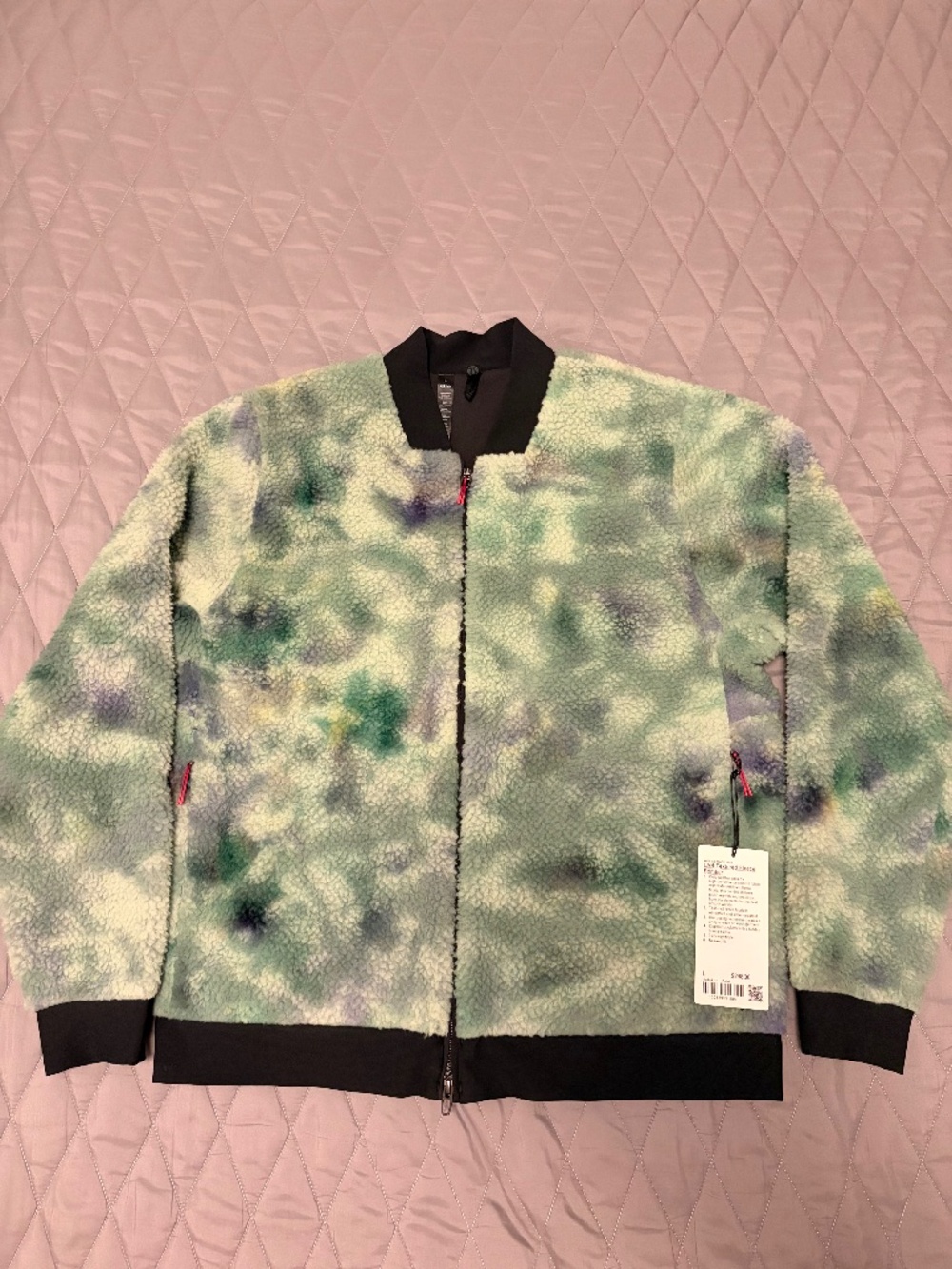 Men Lululemon Lab Textured Fleece Bomber Sz Large